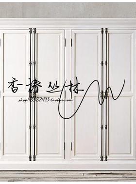 出口原单R法式乡木村复古实门衣柜四H封闭式衣橱美式ZMN橡木大衣