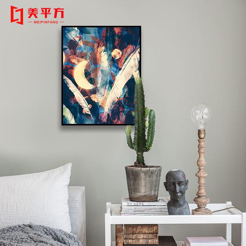 电表箱装饰画竖款小清新北欧风挂画客厅配电箱遮挡开关电闸箱壁画