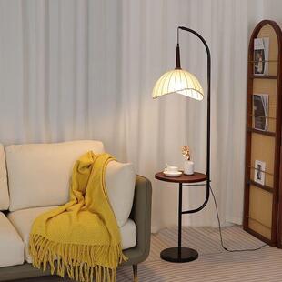 网红古柚子落地灯简易复茶几WCA中氛古灯日落围黄装饰灯客厅月牙