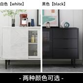 玄美式 复古餐边柜柜靠墙现代简约黑色餐边柜HUS置物储物客过道厅