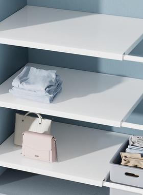 衣橱子分层隔板可伸缩铁艺架隔RZE断柜层内浴厨室整理收纳房隔层