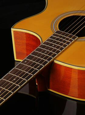 0他寸光云杉桃花芯木单4板民谣吉他亮抛光吉EA35YH初学者吉他入门