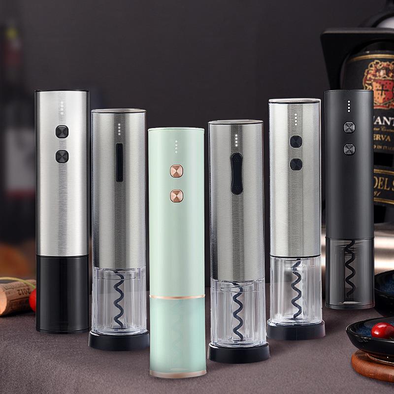 哑光新品亚马逊电动开瓶器不锈钢迷你爆款现货红酒开瓶器起子