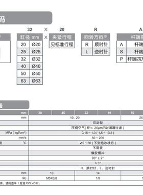 N3KS回转夹紧气缸2XKS/NKS20X25X320X40X10X0RSX50X6X25X5RA/无品