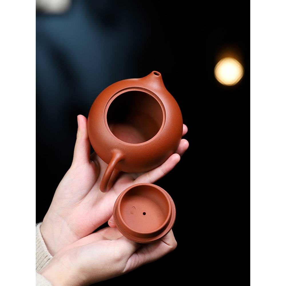 宜兴手工紫砂壶 原矿清水泥紫泥大容量卡盖188孔西施壶290cc