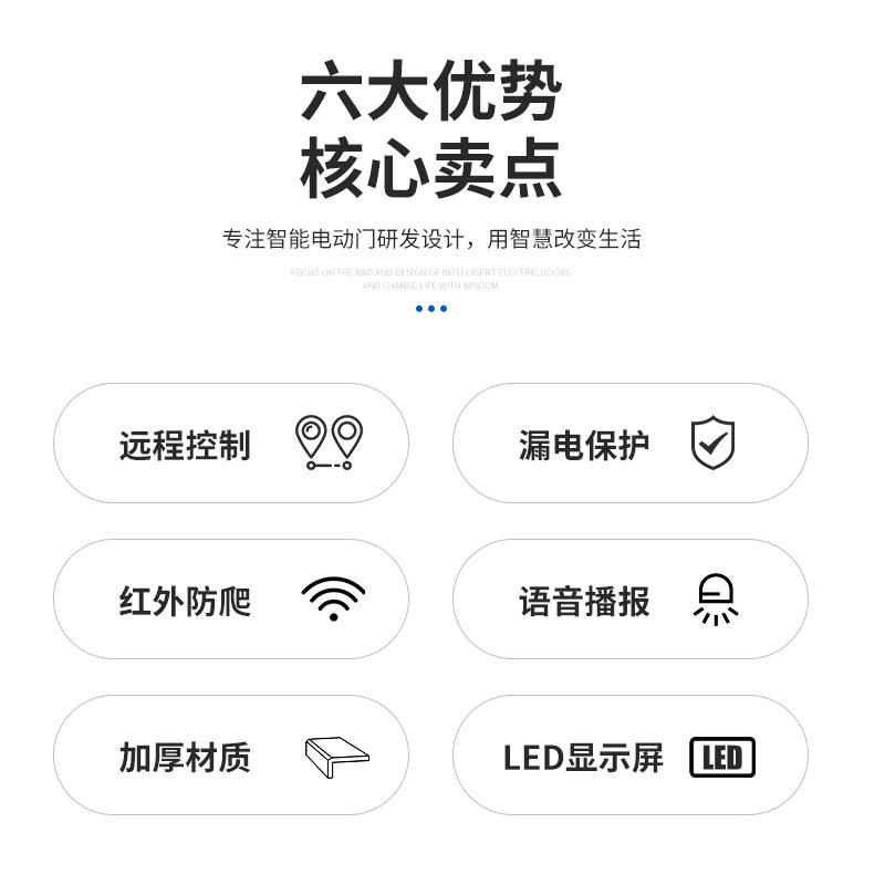 新款缩不钢电动伸缩门学校工锈厂智无轨遥控收不锈钢电AML动能伸