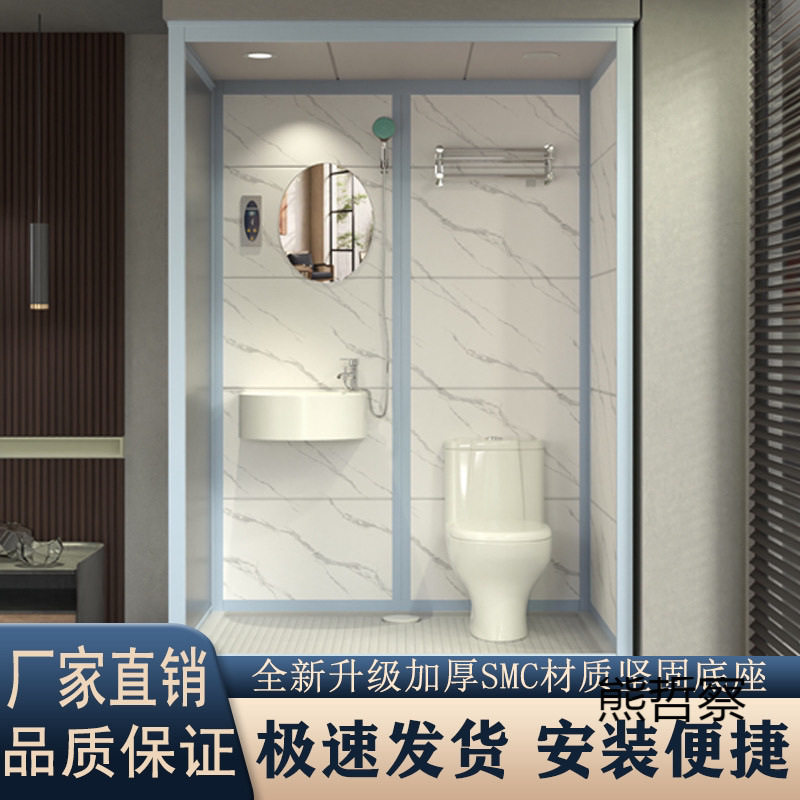 一体干湿分离免防水淋浴房