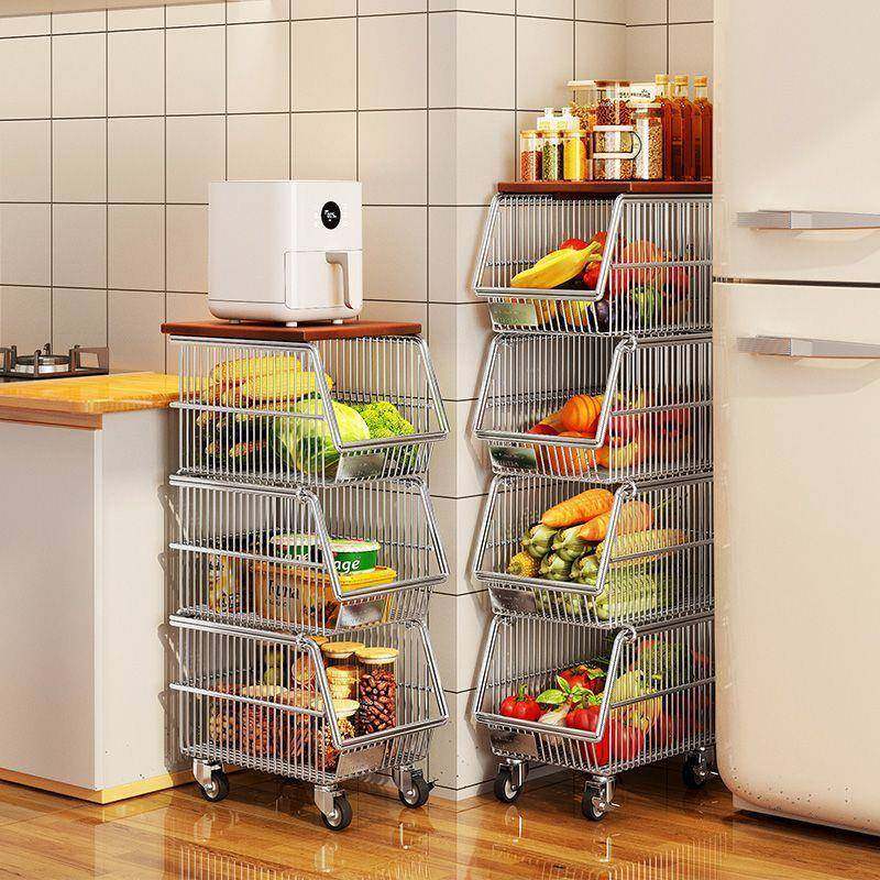 架中古置物加粗厨房风靠墙落地蔬菜推水果台al123面转角收纳用品,厨房/烹饪用具,抹布架/厨房清洁收纳架,淘宝优惠券,粉丝福利购,淘宝优惠卷