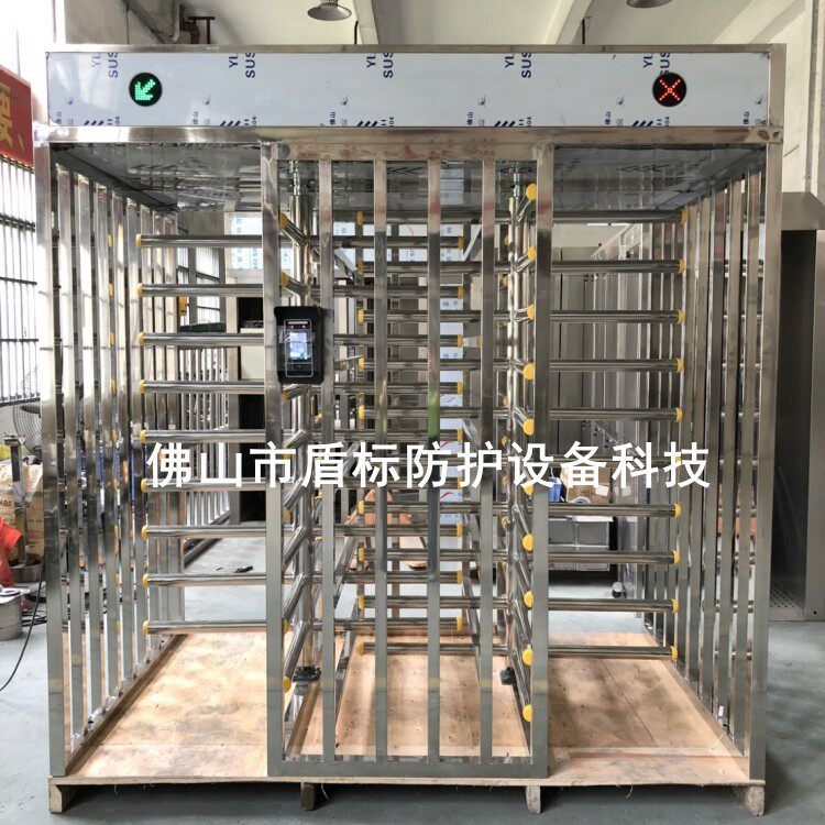 监狱防尾随辊闸门 不锈钢栅栏十字电动门 人员进出口门禁旋转通道