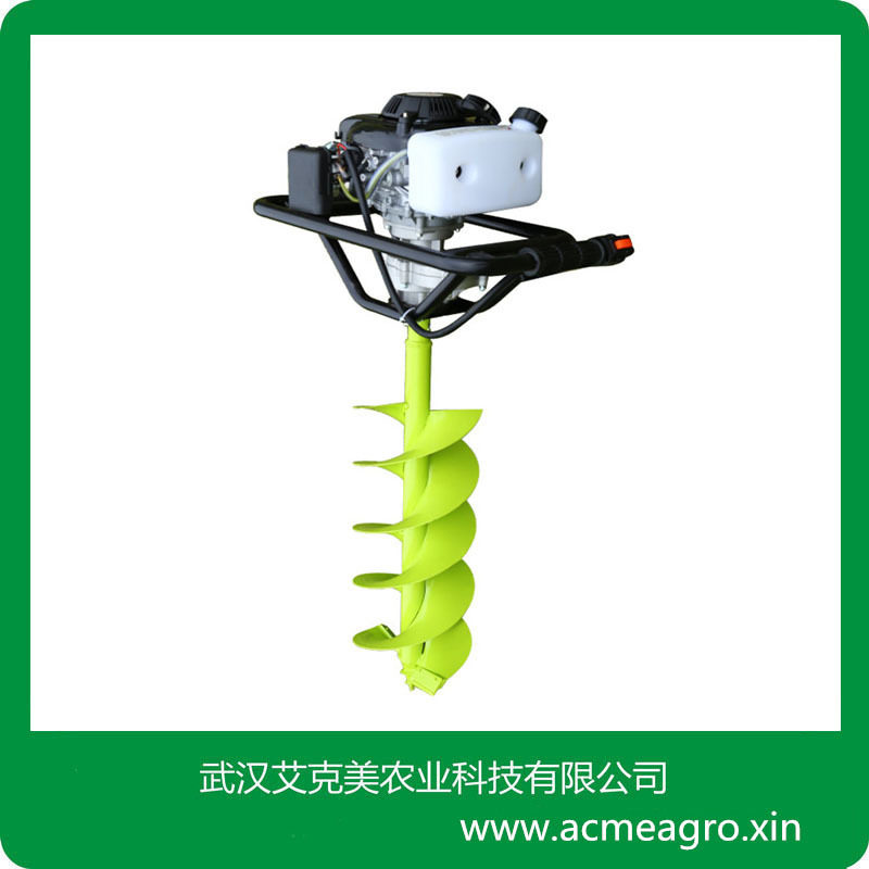 汽油地钻园林种植挖洞机汽油挖坑机手扶地钻人力手摇地钻