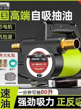 浦芝电动抽油泵1V24V正反转小型自吸泵柴2泵加油机设备CJZ铸麦油