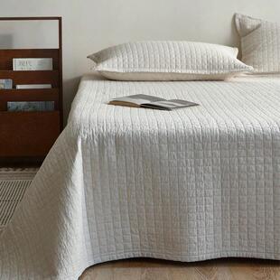 高端棉麻床盖三四件套夹棉床单榻榻米用UJO防缝滑皱铺盖绗被季不