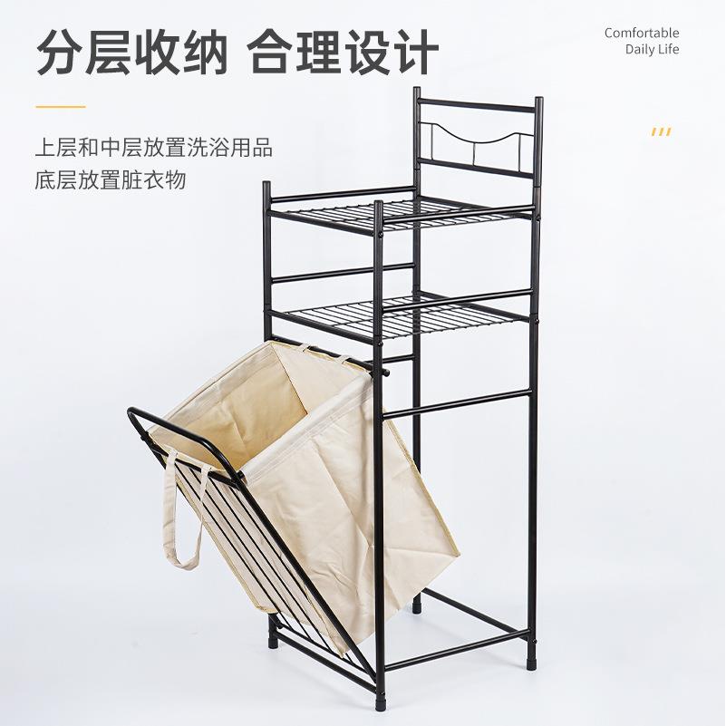 脏纳VHB衣篮物家置架浴室可移动脏衣用服收纳筐衣服收架