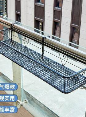 挂铁艺花架挂包邮栏杆挂式悬花架阳台置物盆架多MIR肉花架护栏子