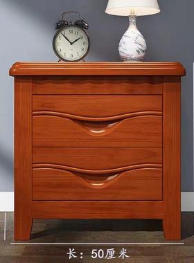 (工厂直销)木床卧头柜实中式安室储物柜家用出租房GLS用免装床边