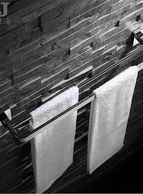 30店4不锈钢镜杆TYE光双室酒工程浴卫生间毛巾杆打孔/免打孔