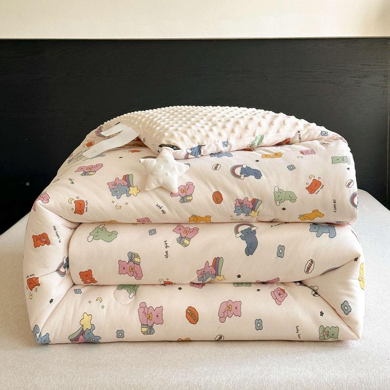 A类针棉冬季加厚保暖豆星豆绒子被星被四季TTM防寒织软糯春秋被被 - 封面