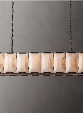 口HR美式云餐石水晶36620灯个性创意客出厅别墅厅酒店长方形工程