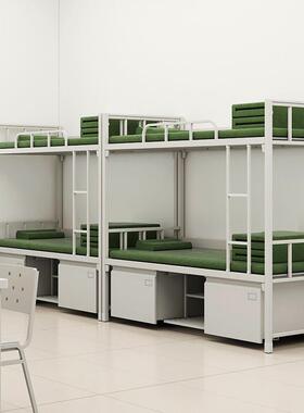 201款钢制制式床单人床上下铺营校具床干部宿UTY舍高低铁4架学双