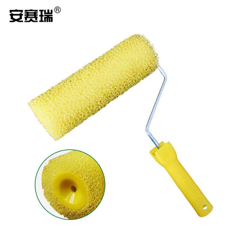 安赛瑞拉花滚筒刷拉毛滚筒印花滚筒8寸拉花海绵固定手柄艺术滚刷
