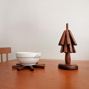 三思工房 一棵树隔热垫防烫耐热垫 家用 创意实木餐桌垫.菜垫 摆