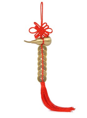 五帝钱门对门挂件纯铜开口铜葫芦真品解入户门铜钱W串门口玄关摆