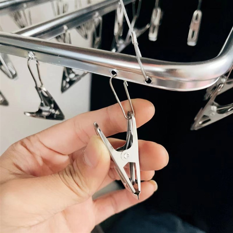 多夹子铝合金晾袜架袜晾衣夹多功I能晾衣夹铝合金衣架阳台