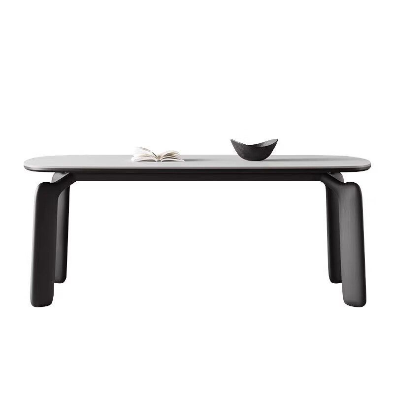 法式复古实木餐桌大象腿焦糖色长方E形小户型家用吃饭桌子岩板餐,住宅家具,岩板餐桌,淘宝优惠券,粉丝福利购,淘宝优惠卷