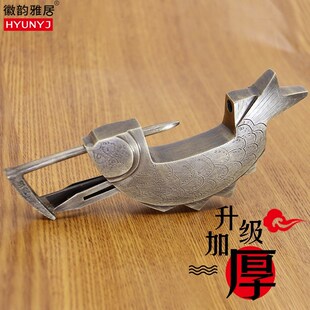 中式仿古铜锁纯铜老式复古插销y书柜横开箱子柜门挂锁古代锁古董