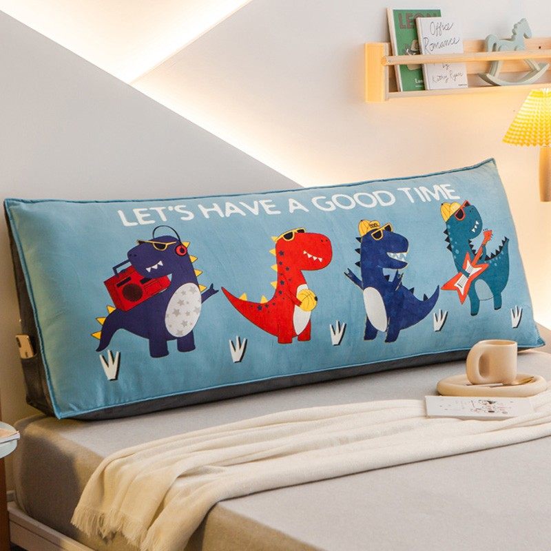 卡通床头靠垫儿童房三角大靠背榻榻米长条枕水U晶绒靠背可拆洗,居家布艺,床头靠垫,淘宝优惠券,粉丝福利购,淘宝优惠卷