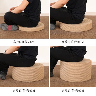 黄麻蒲团坐垫卧室地上榻s榻米垫子日式打坐垫禅修垫拜佛垫麻绳家