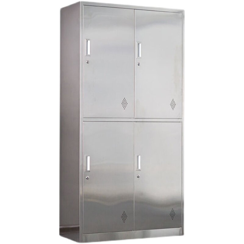 304不锈钢更衣柜m多门餐具碗柜文件器械矮柜工厂员工储物柜带抽屉