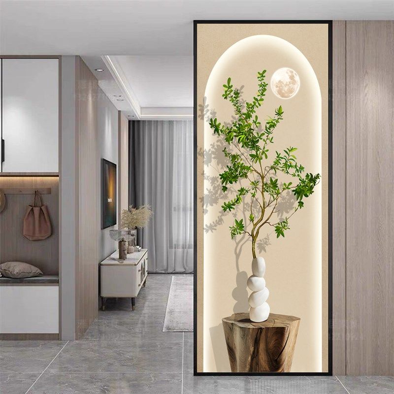 轻奢艺术玻璃屏风隔断客厅入户门玄关浴室卫生间干区X半墙卧室房