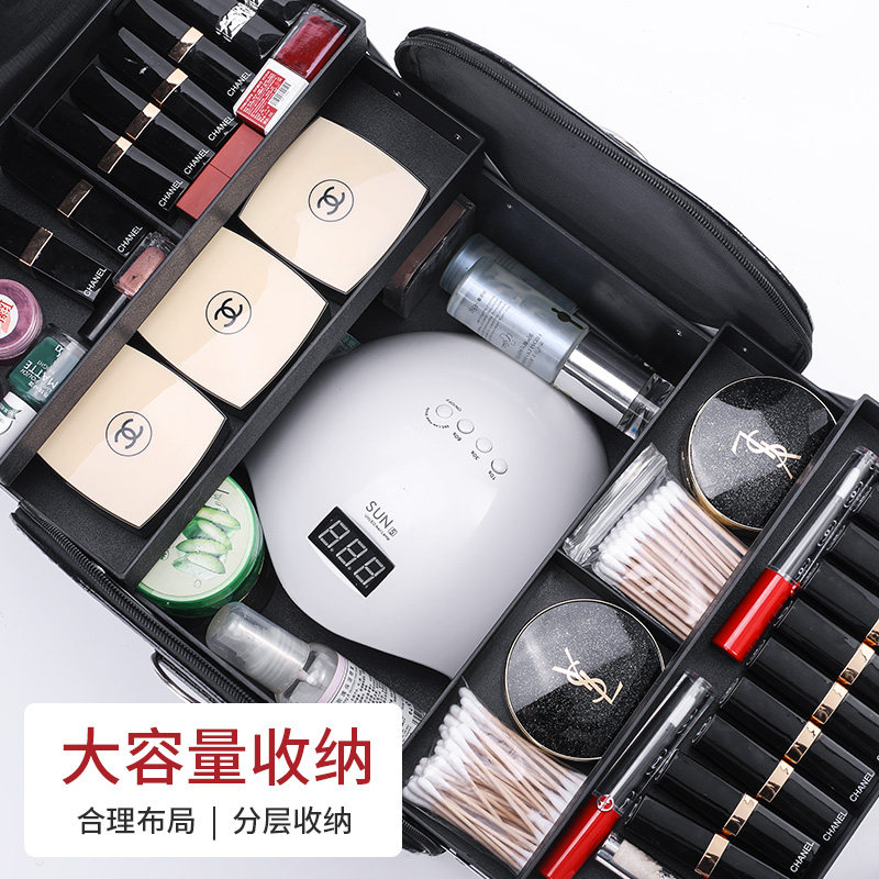 大号便携手提专业彩o妆跟妆化妆箱纹绣纹眉美甲美睫工具皮包皮箱,收纳整理,化妆包,淘宝优惠券,粉丝福利购,淘宝优惠卷