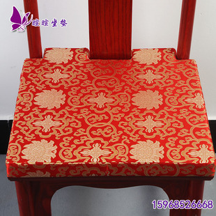 定做红木家具仿古家具绸缎u面料圈椅皇官帽椅皇宫椅坐垫沙发坐垫