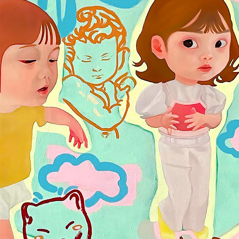 潮流艺术画刘颖版画n大尺寸大幅壁画餐厅客厅装饰画沙发背景墙挂