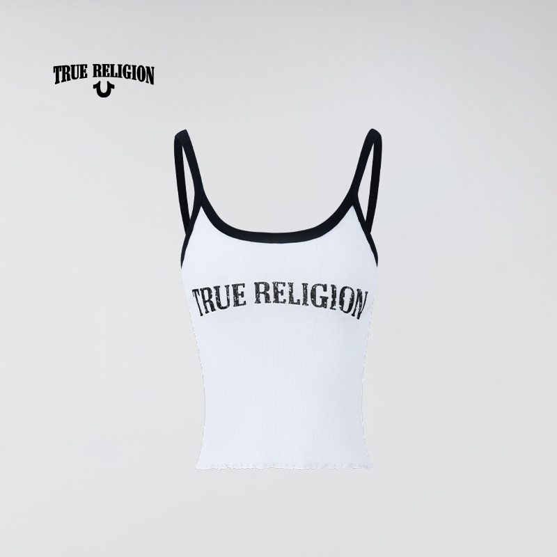 TrueReligion春夏女修身性感热辣吊带内搭背心