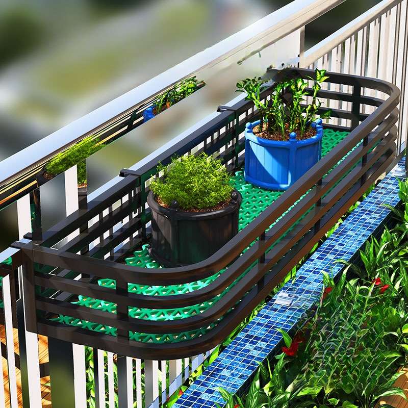 304不锈钢阳台花架花盆挂架悬挂花架子窗沿墙壁上挂式置物何之章