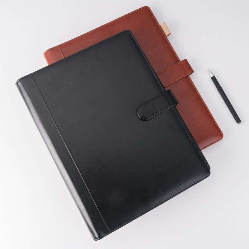 A4文件夹皮质多功能活页夹带计算器经理夹销售夹插页板夹销讲夹