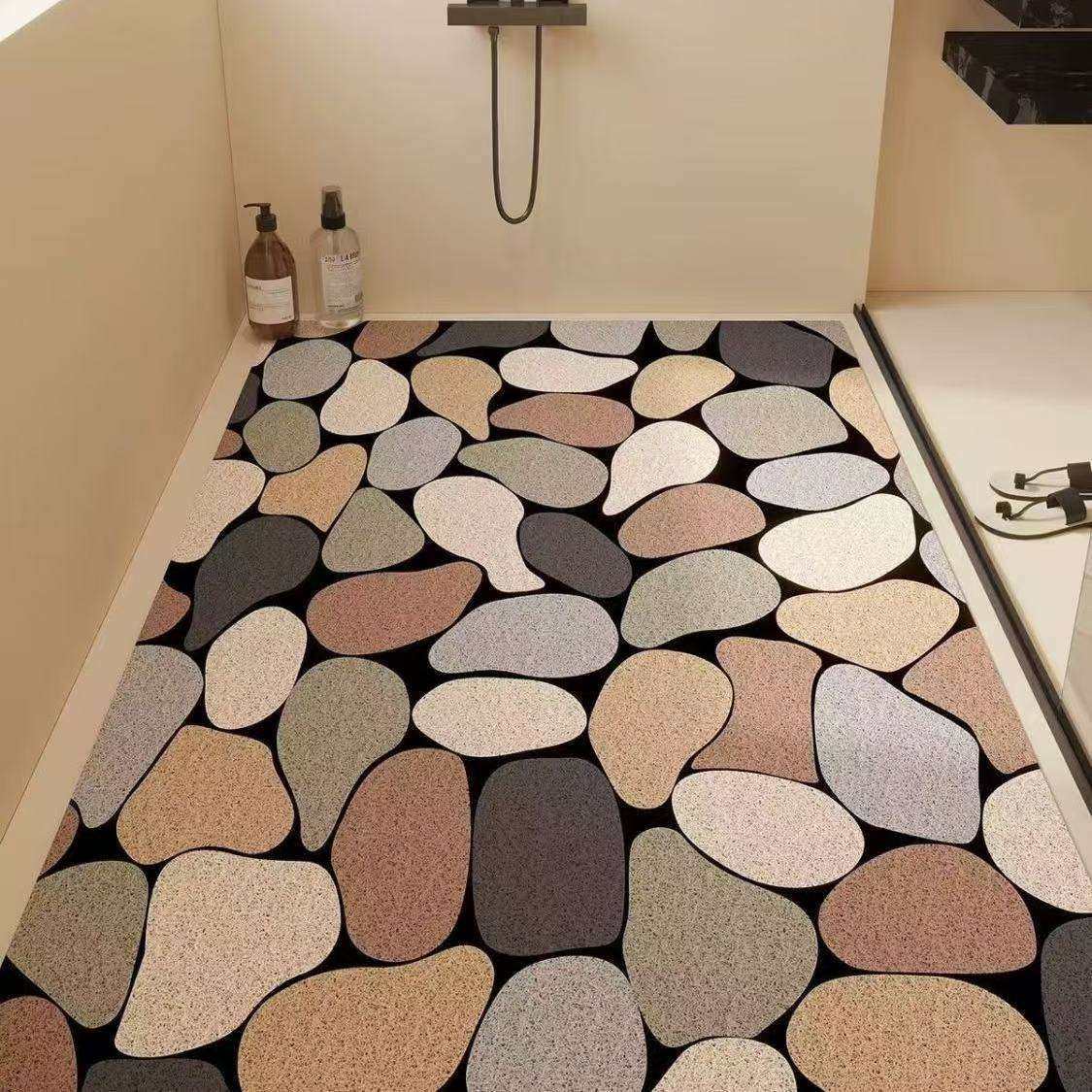 北欧镂空丝圈地垫防滑淋浴卫生间防滑垫可裁剪防摔洗澡沥水脚垫,居家布艺,家用脚垫,淘宝优惠券,粉丝福利购,淘宝优惠卷