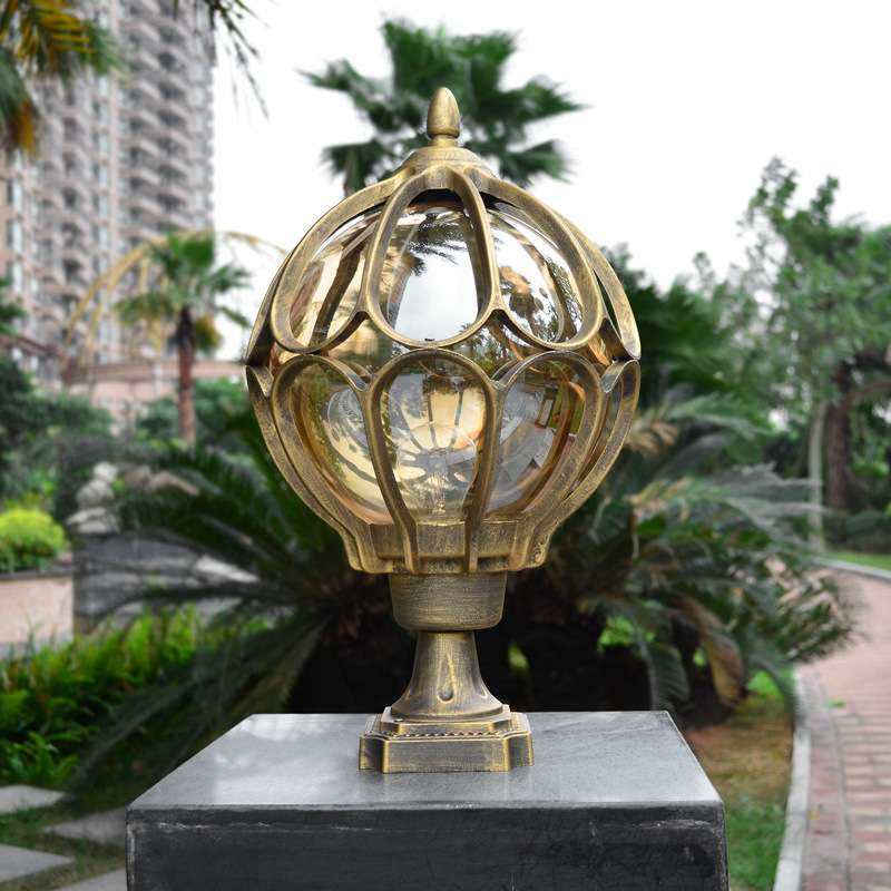 防水圆球灯节能围墙灯室外花园景观灯别墅led户外庭院灯玻璃灯罩,家装灯饰光源,柱头灯,淘宝优惠券,粉丝福利购,淘宝优惠卷