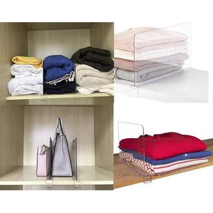 书柜书架分隔挡板衣柜衣橱竖立透明隔板片免打孔亚克力隔栏