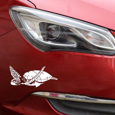 海底世界贴纸 镂空 悠扬的海龟 汽车车贴 反光划痕装饰车身贴