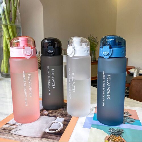 跨境磨砂运动水杯高颜值大容量便携学生户外杯子 water bottle