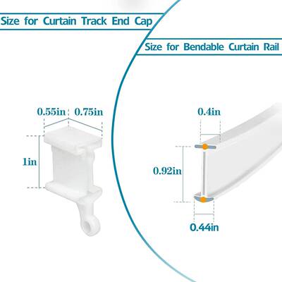 窗帘轨道铝合金塑料堵头封口直轨弯轨罗马杆窗帘配件