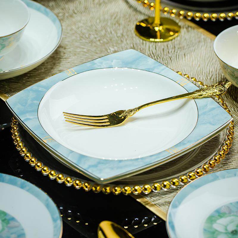 2025新款碗碟套装家用轻奢高级碗盘筷景德镇陶瓷骨瓷乔迁餐具,餐饮具,餐具瓷器套装,淘宝优惠券,粉丝福利购,淘宝优惠卷