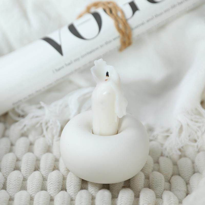 ins风简约圆形陶瓷烛台摆件 客厅餐桌装饰品摆件现代家用蜡烛台座,家居饰品,烛台,淘宝优惠券,粉丝福利购,淘宝优惠卷