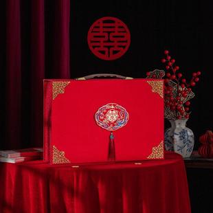 彩礼钱盒子订婚礼金箱结婚现金聘金聘礼盒提亲红包压钱箱婚庆直销
