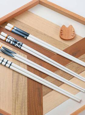 陶瓷筷子日式防霉耐高温防滑家用实用套装一双分筷礼品中式