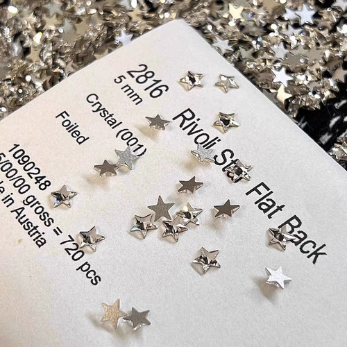 2816五角星施华洛异形钻白色平底美甲钻华子2026